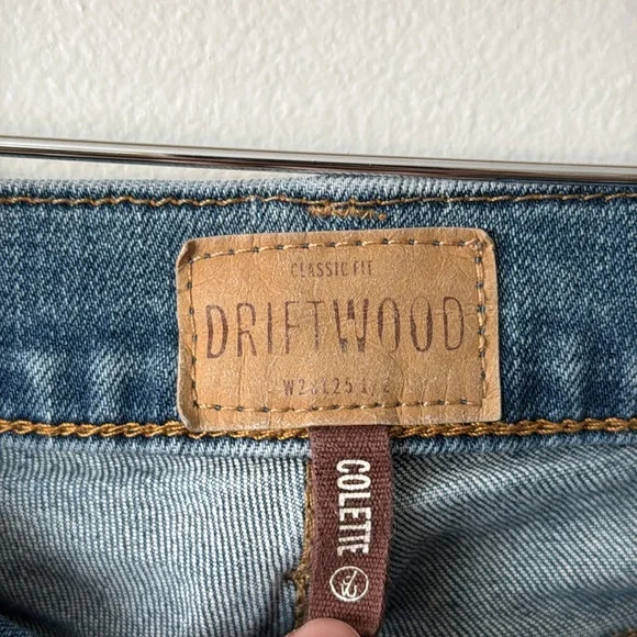 Embroidered Driftwood Colette Jeans 28